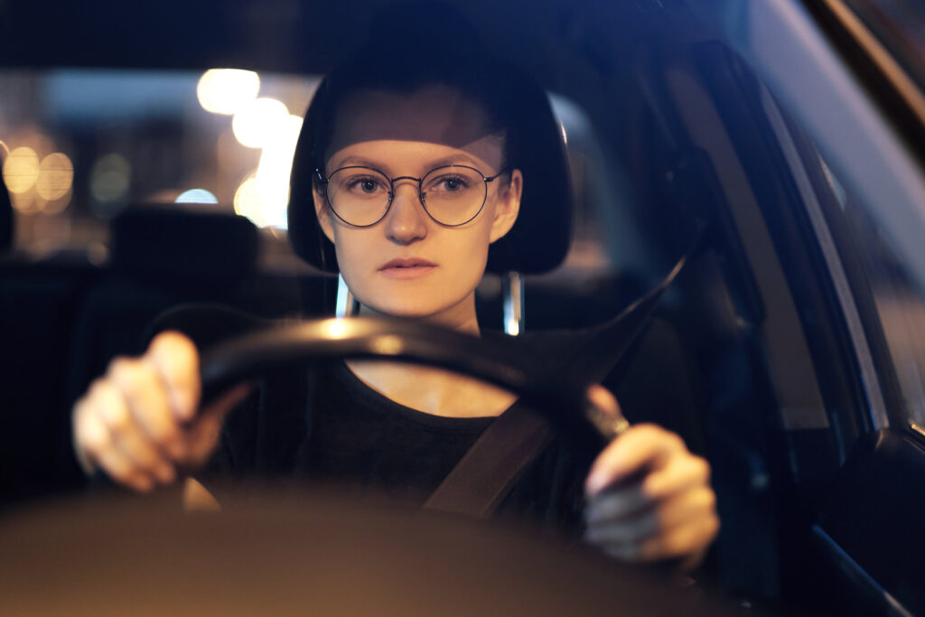 Young woman driving