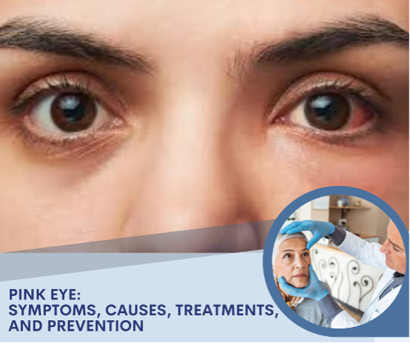 Image of person's eyes, with one being red and irritated